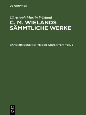 cover image of Geschichte der Abderiten, Teil 2